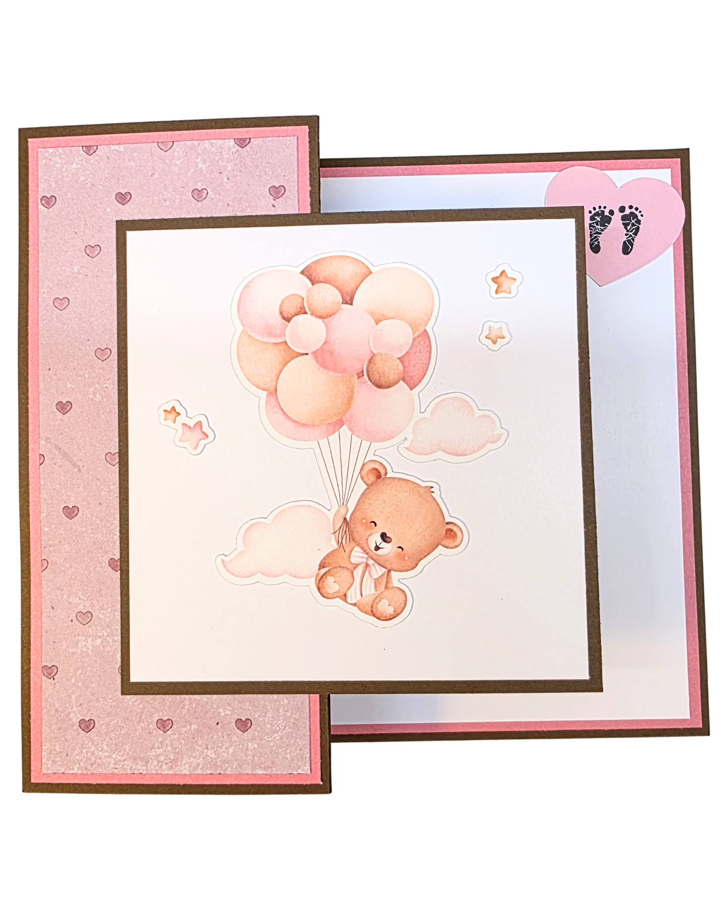 Teddybjørn Babykort – Rosa