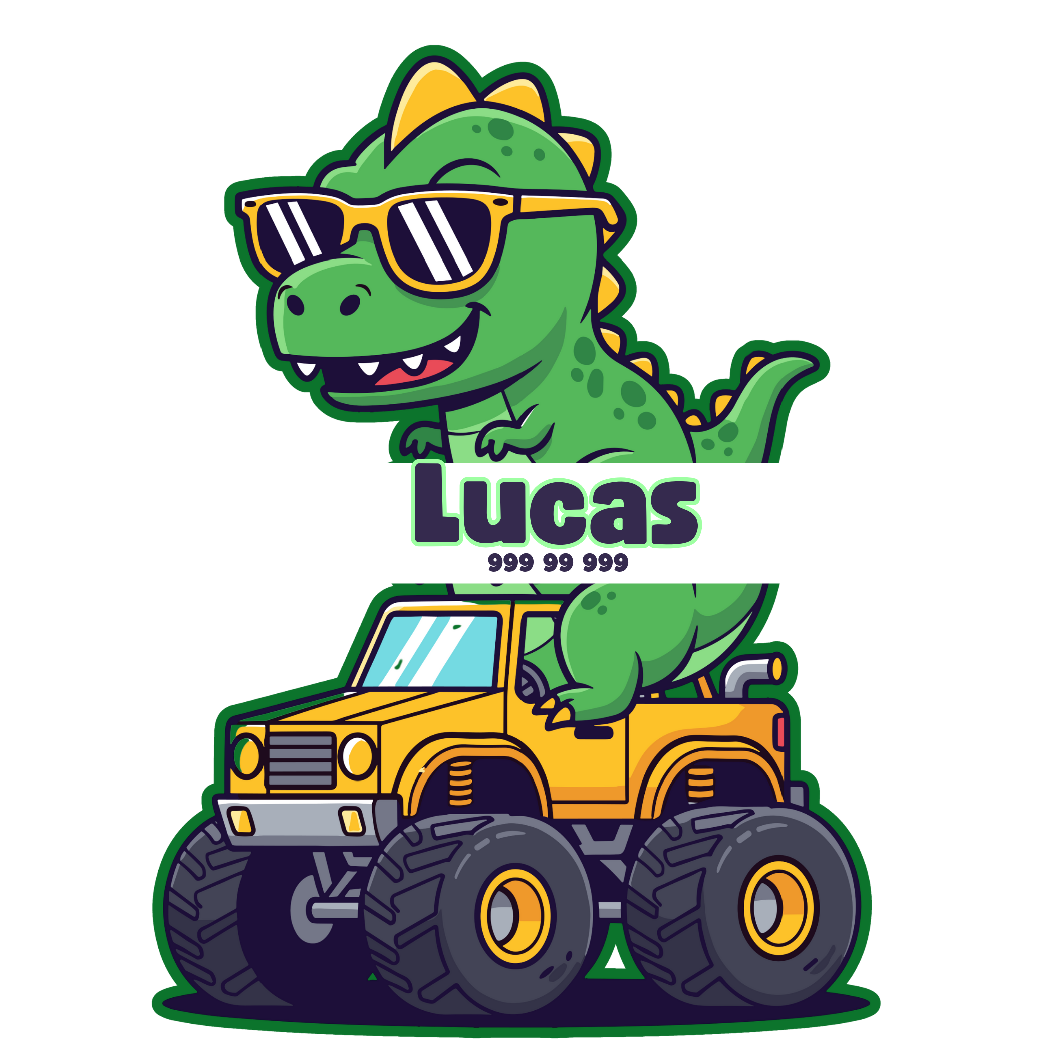 Personlige klistremerker til barn (med navn + tlf/klasse)