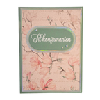 Håndlaget konfirmasjonskort – “Til konfirmanten” (blomsterdesign med holografiske detaljer)