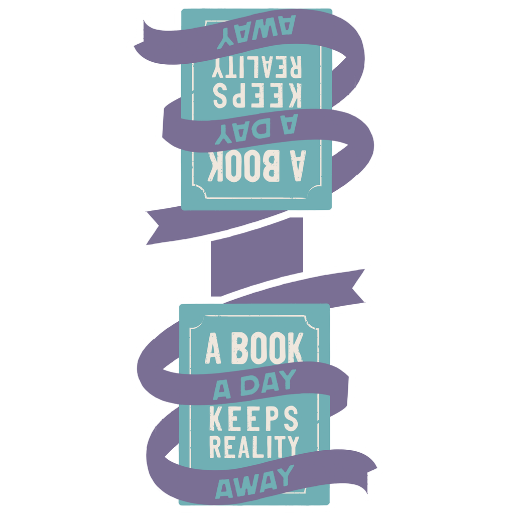 Magnetisk bokmerke – “A book a day keeps reality away”