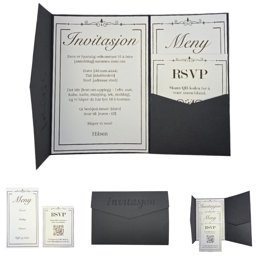 Invitasjoner med innebygd konvolutt