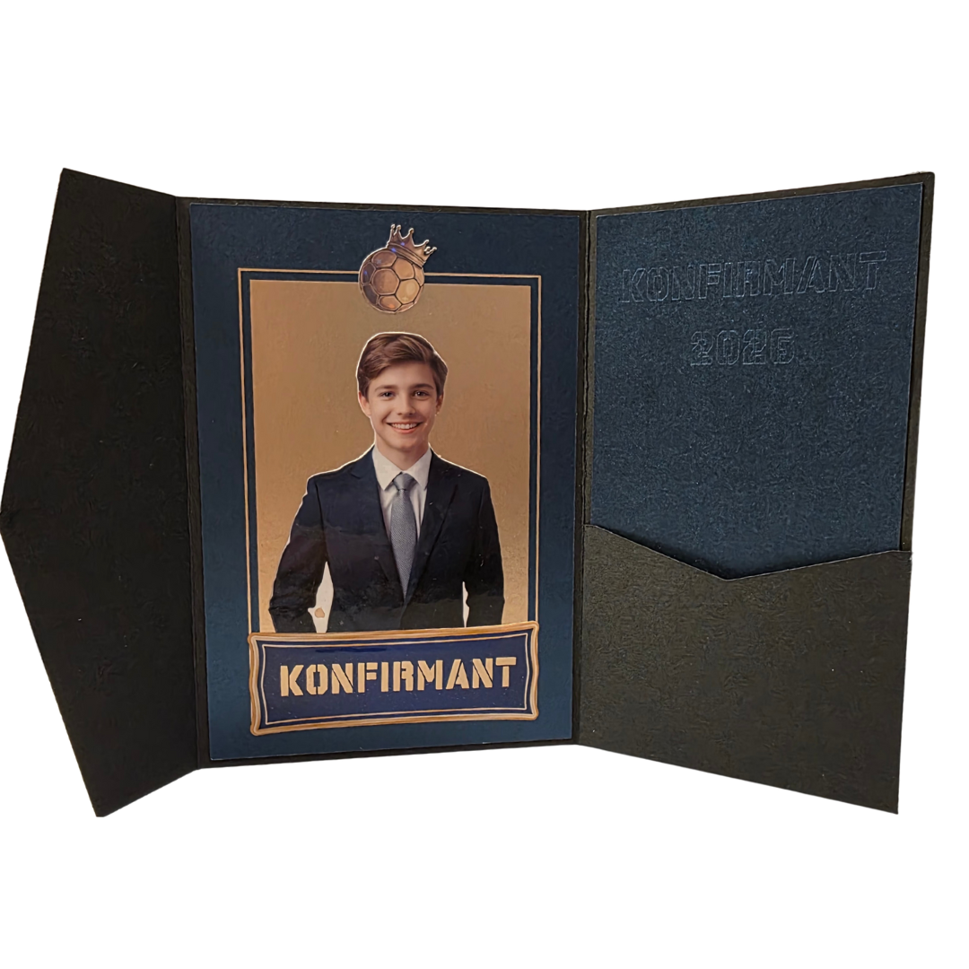 Konfirmasjonskort – personalisert med bilde (vanlig eller cartoon)