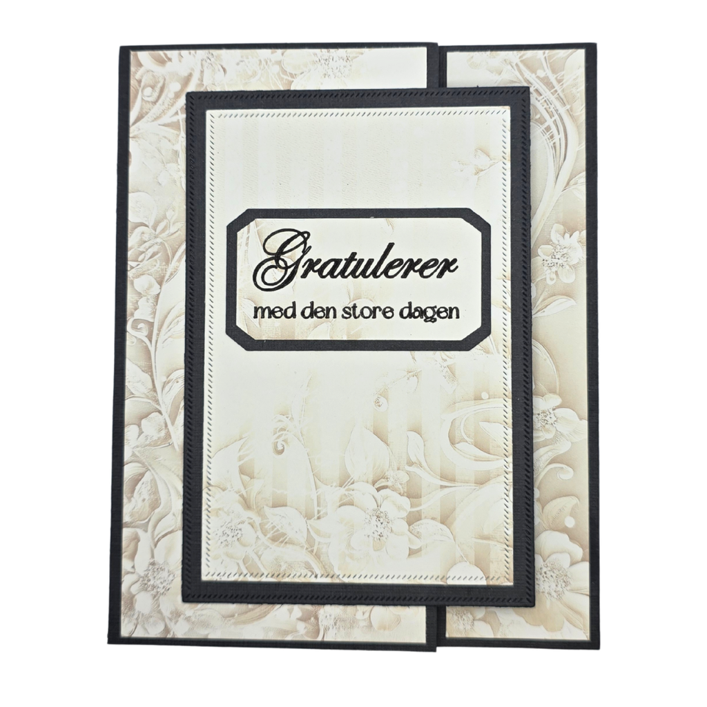 Håndlaget gratulasjonskort – “Gratulerer med den store dagen