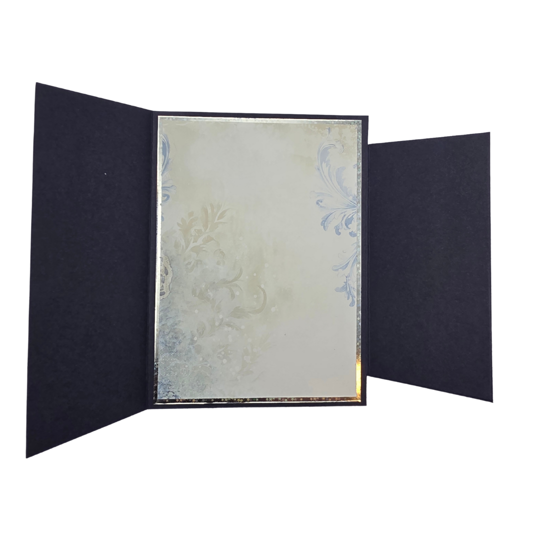 Elegant gratulasjonskort – marineblå & sølv