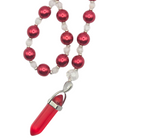 Rød krystall nøkkelring