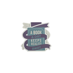 Magnetisk bokmerke – “A book a day keeps reality away”