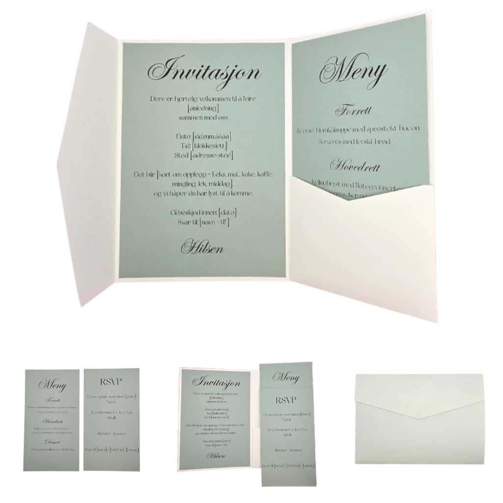 Invitasjoner med innebygd konvolutt