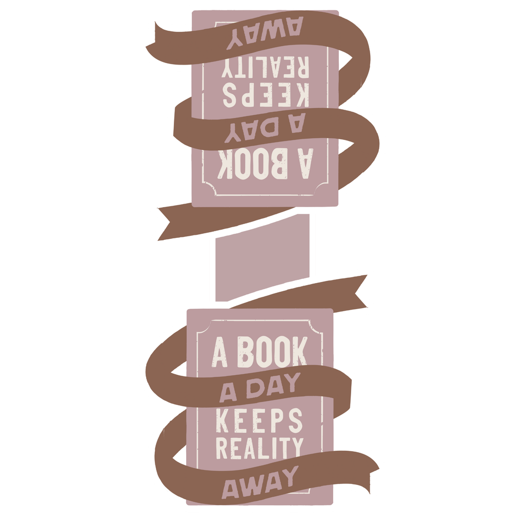 Magnetisk bokmerke – “A book a day keeps reality away”