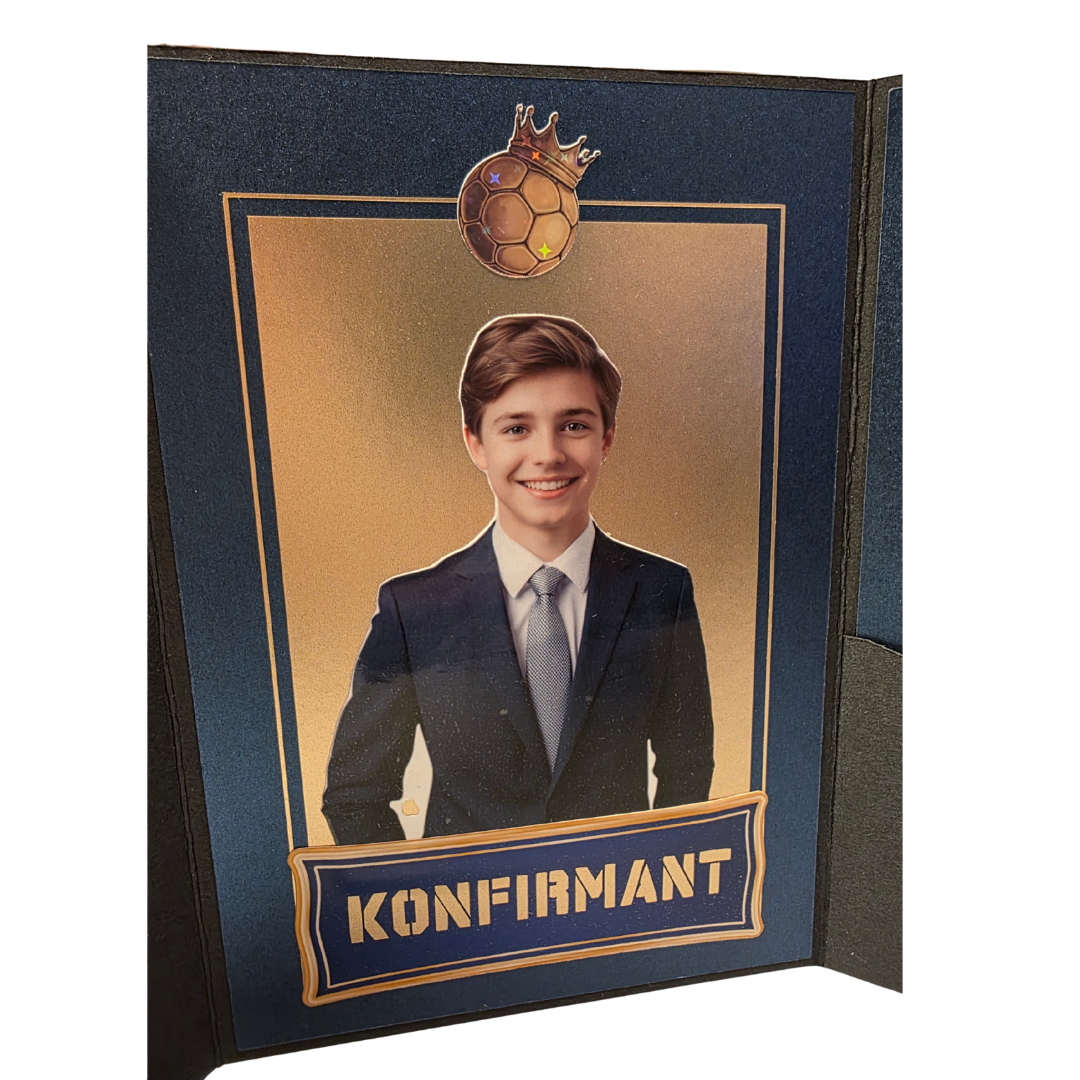 Konfirmasjonskort – personalisert med bilde (vanlig eller cartoon)