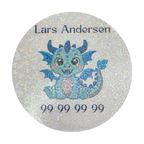 Personlige klistremerker til barn (med navn + tlf/klasse)