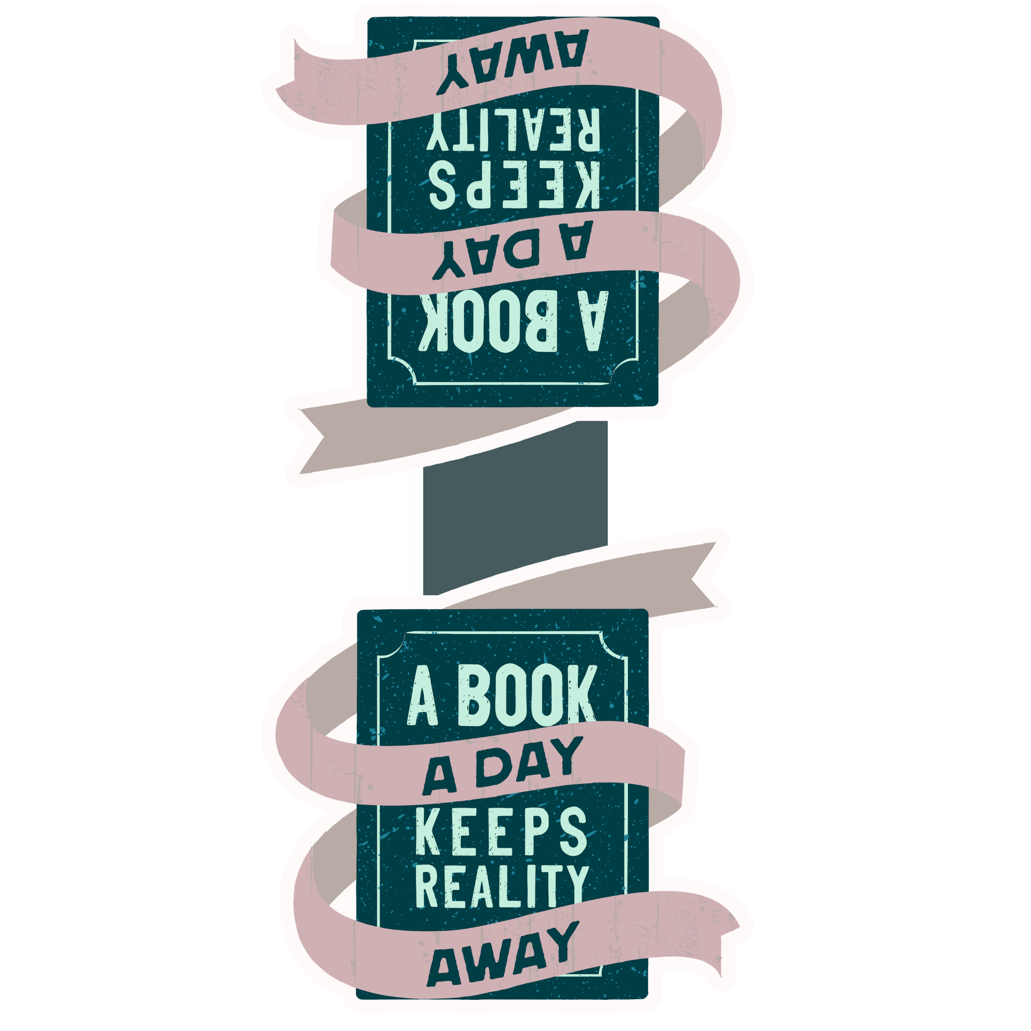 Magnetisk bokmerke – “A book a day keeps reality away”