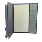 Håndlaget konfirmasjonskort – “Til Konfirmanten” (moderne blå/grå, staffeli/easel-kort)