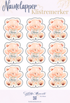 Personlige klistremerker til barn (med navn + tlf/klasse)