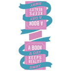 Magnetisk bokmerke – “A book a day keeps reality away”