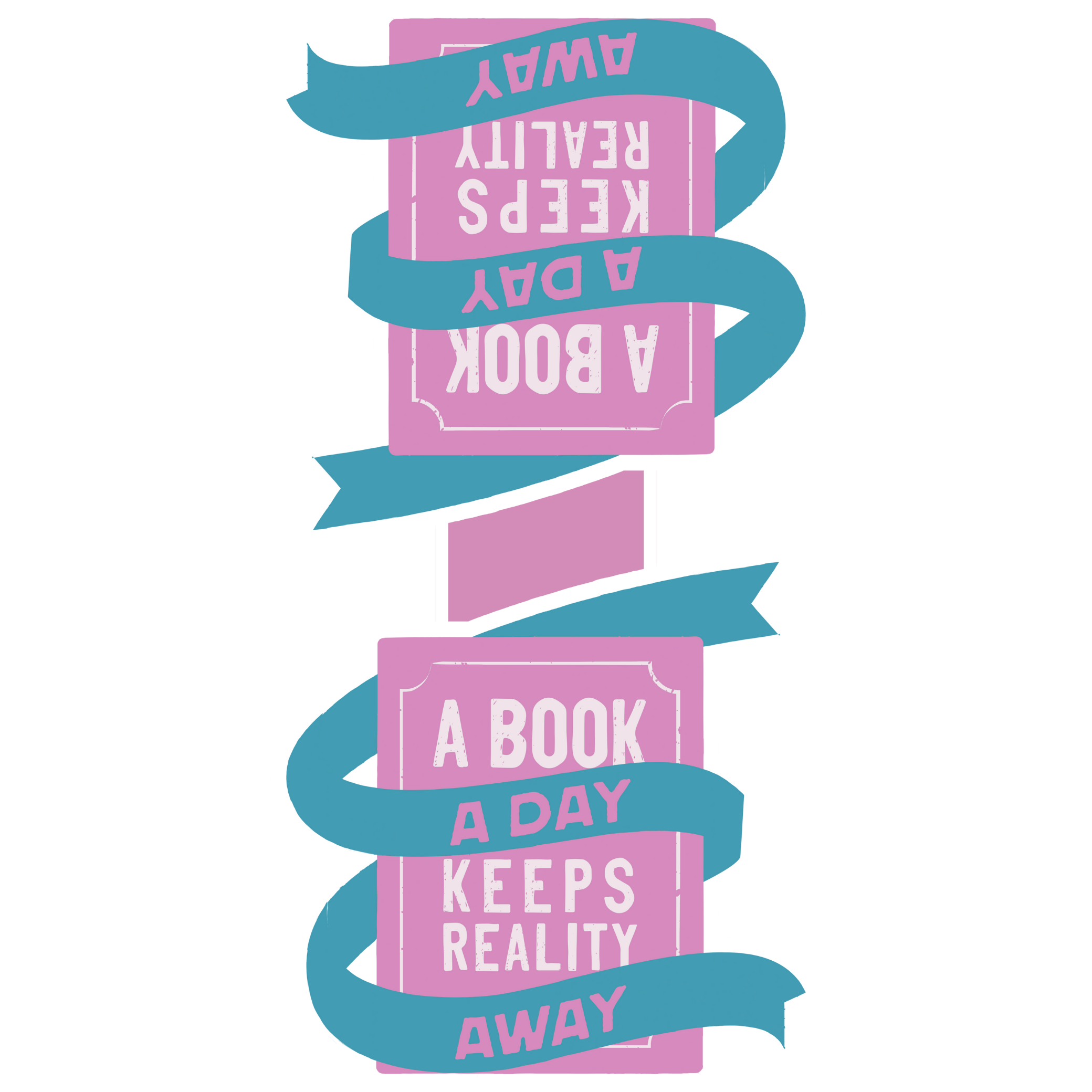 Magnetisk bokmerke – “A book a day keeps reality away”