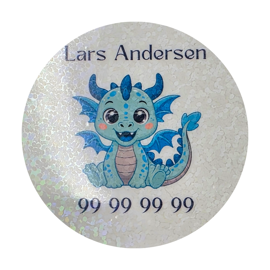 Personlige klistremerker til barn (med navn + tlf/klasse)