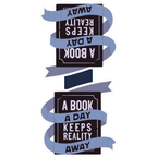 Magnetisk bokmerke – “A book a day keeps reality away”