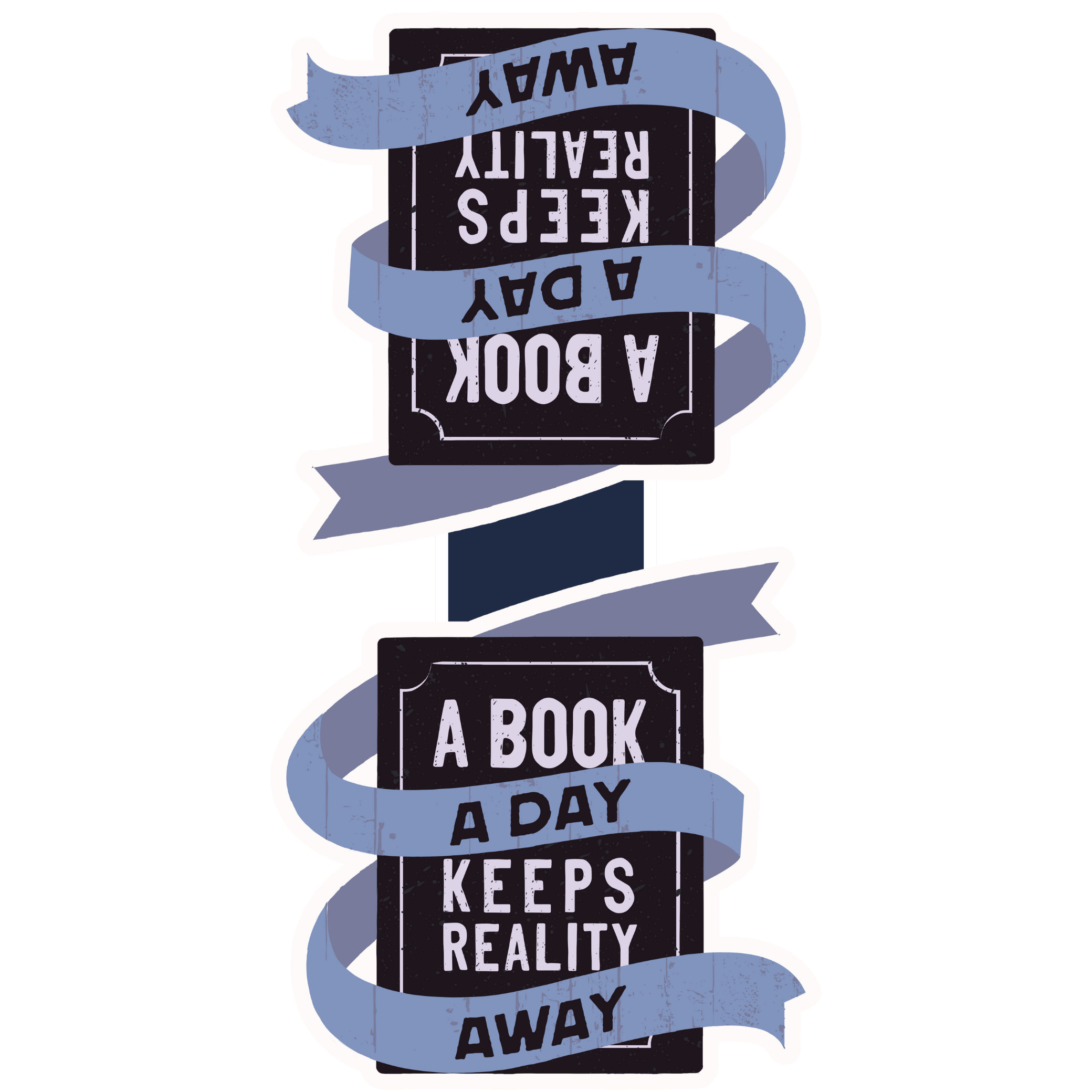 Magnetisk bokmerke – “A book a day keeps reality away”