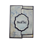 Elegant gratulasjonskort – marineblå & sølv