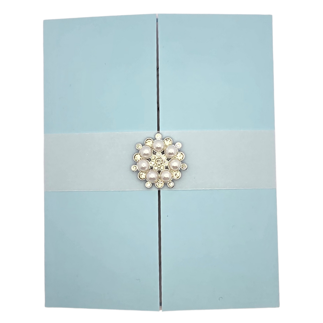 Bryllupspakke – Blå med perlemor