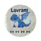 Personlige klistremerker til barn (med navn + tlf/klasse)