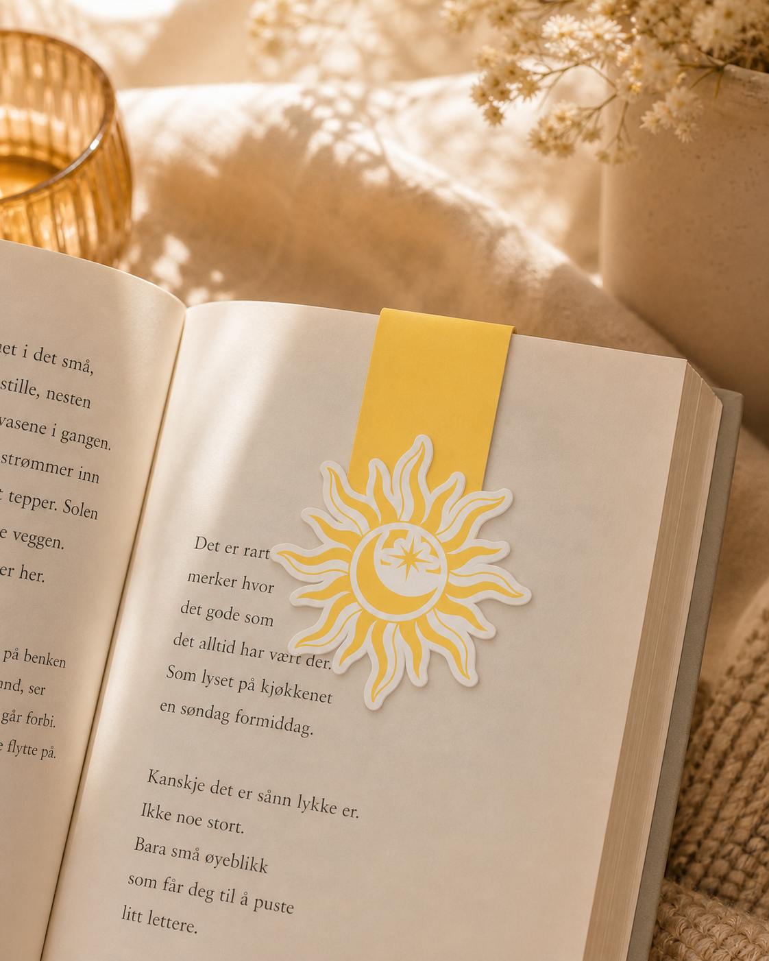 Magnetisk bokmerke – Sol & måne