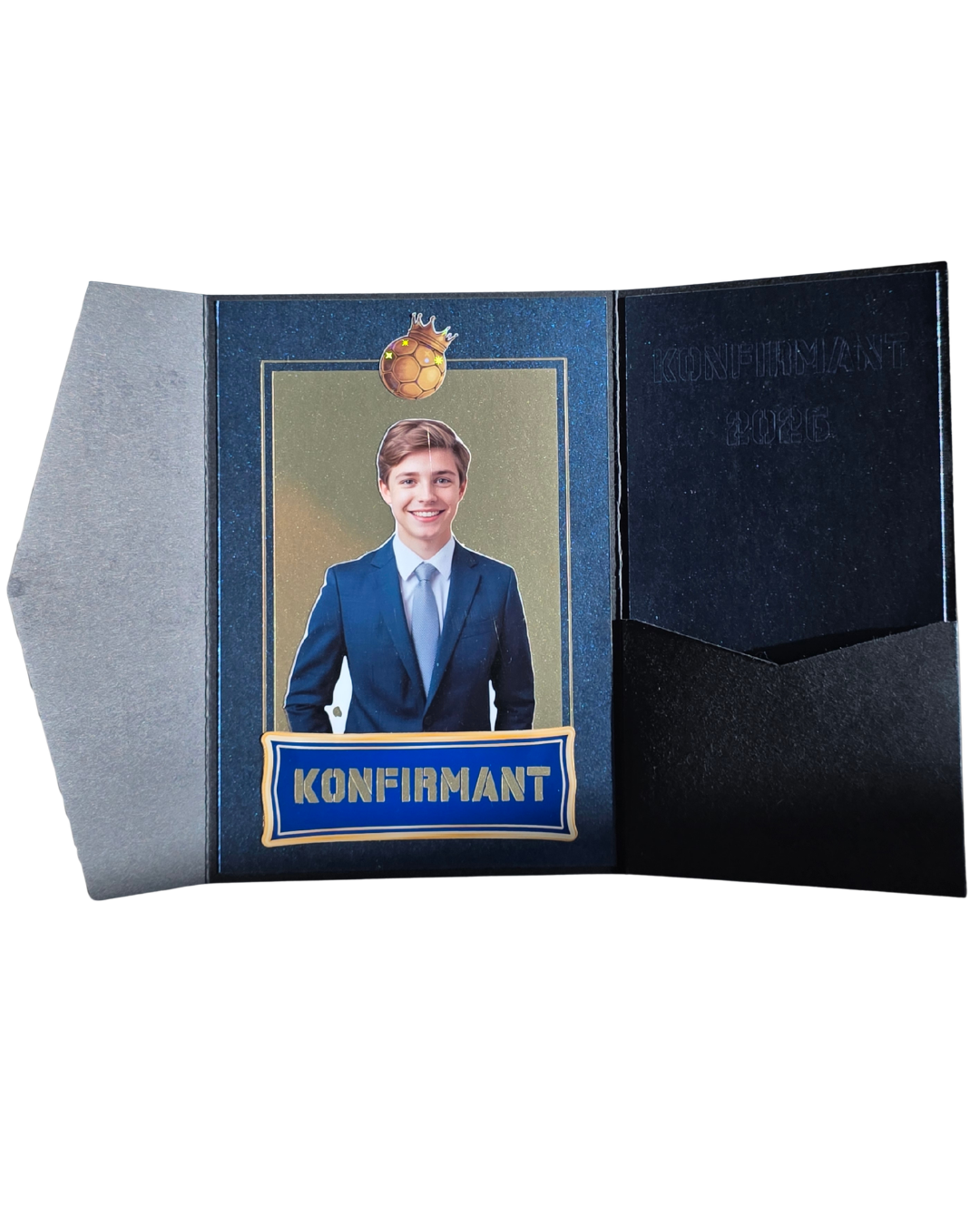 Konfirmasjonskort “Champ” – personlig med bilde