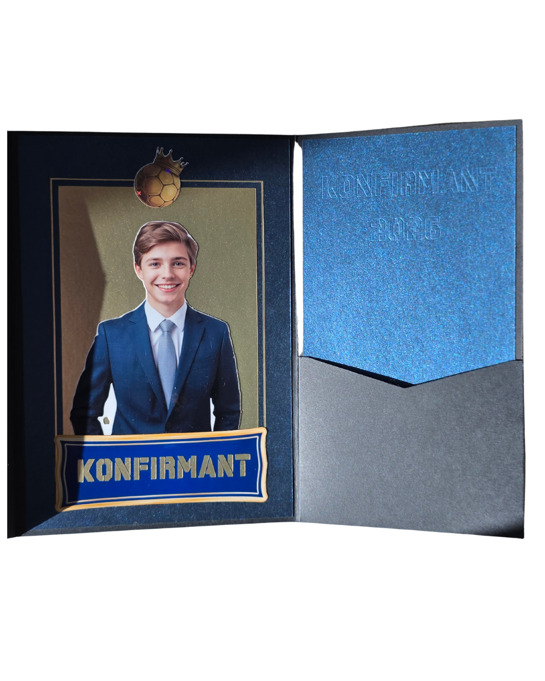 Konfirmasjonskort “Champ” – personlig med bilde