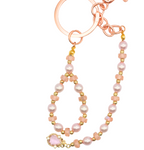 Rosa & Rosé nøkkelring – perler og krystaller