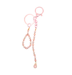 Rosa & Rosé nøkkelring – perler og krystaller