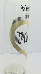 Personlig gaveflaske med navn og gullhjerte