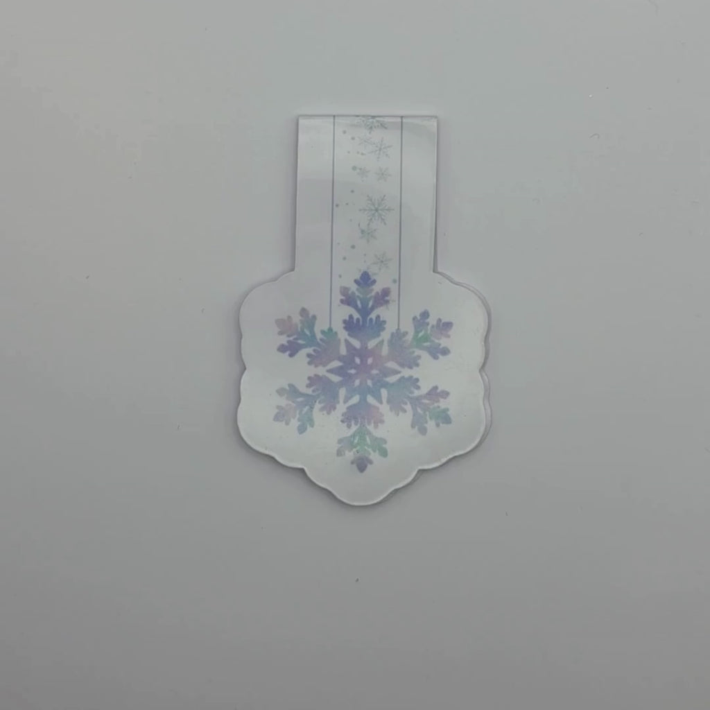 Snøkrystall magnetisk bokmerke