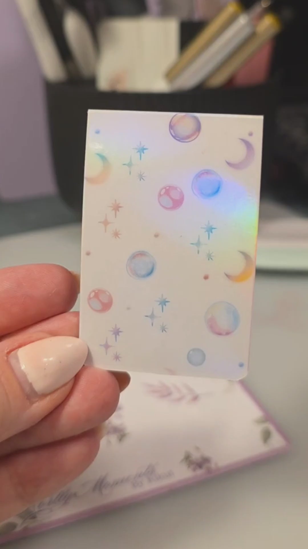 Magnetisk bokmerke – Pastellbobler